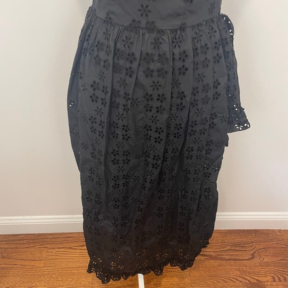 Simone Rocha Eyelet Midi Dress Sleeveless Draped Back Dress Size 2 NWT $1,770 - Picture 6 of 13